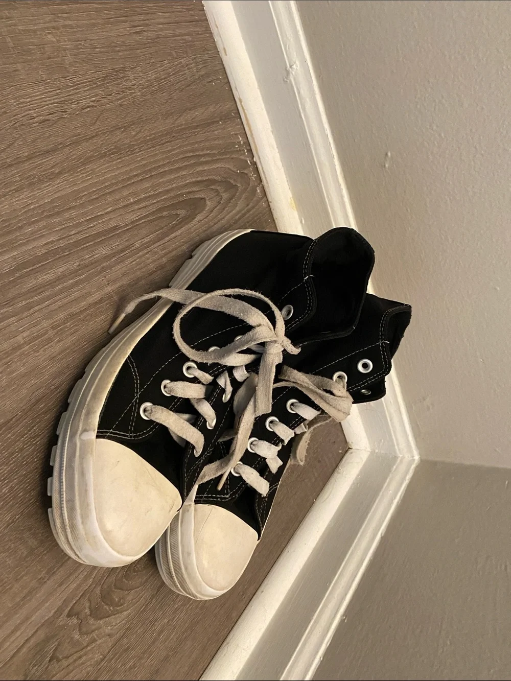Converse Black and White High-Top Sneakers